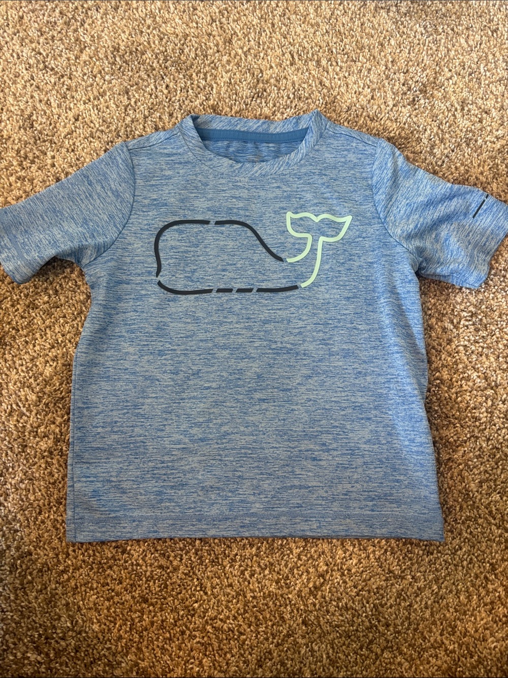 Vineyard Vines Blue Heather Tee with Whale Graphic